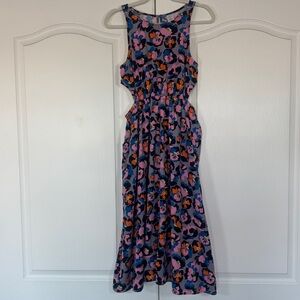 Peyton & Parker Floral Cutout Midi Dress - Mommy and Me Collection Blue Pink - M